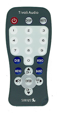 Remote controller for Tivoli Audio satellite radio receiver